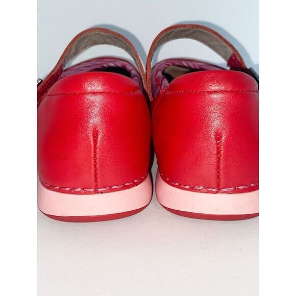 Alegria Shoes Red Mary Jane Slip On Sneaker Stretch Comfort Cushion Y2K 35/5-5.5 - Picture 6 of 15